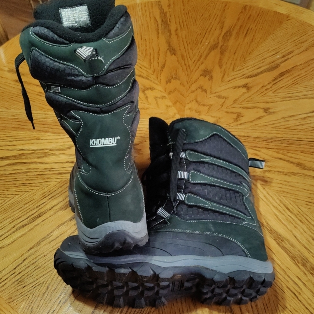 Khombu Dark Green Winter Boots
